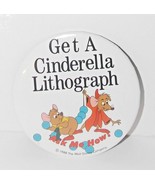 Walt Disney World Cinderella Mice Button 1988 3in Jaq Gus Cast Member Pi... - $49.99