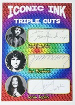 Iconic Ink Triple Cuts Facsimile Autograph Jimi Hendrix, Jim Morrison, J Joplin - £1.96 GBP