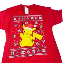 Pokemon Santa Holidays Pikachu Christmas  T-Shirt Adults Unisex Size Small - £7.90 GBP