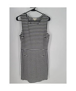 Sleeveless Dress Size L Gray &amp; White Striped - $180.68 MXN