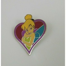 2010 Disney Tinkerbell Crossed Arms Inside Pink Heart Trading Pin - £6.09 GBP