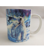 Vintage Beautiful Northern Lights With Polar Bears Alaska Coffee Cup - €10,27 EUR