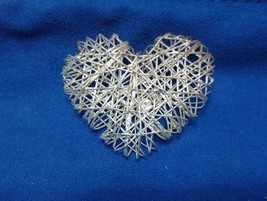 Large 925 Sterling Silver Wire Heart Free Shipping - $547.38 MXN