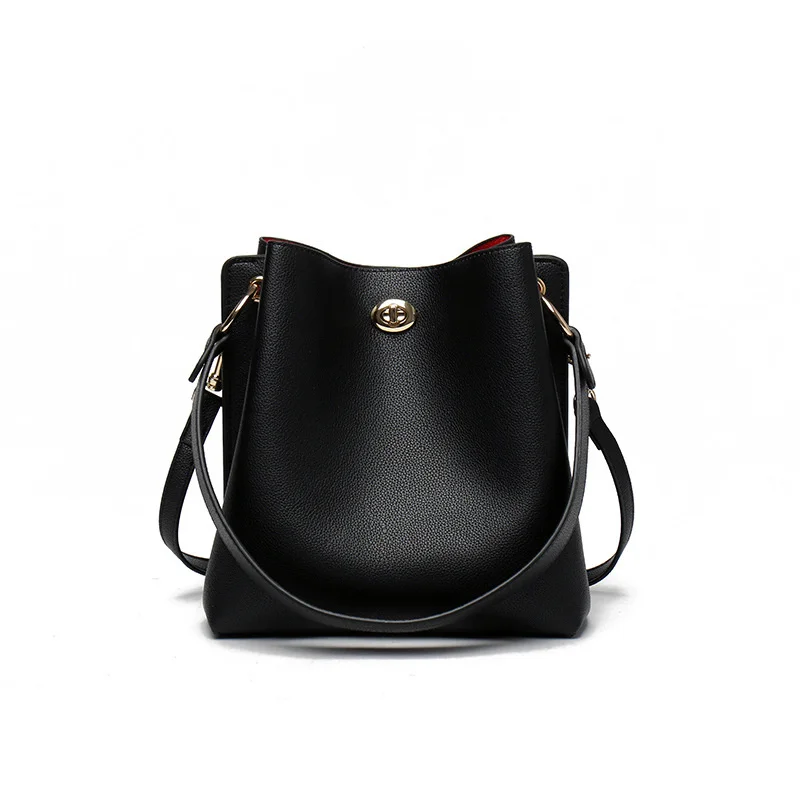 LUYO Leather Bucket Female Shoulder Bags Women&#39;s Brand Crossbody Purses ... - $149.16