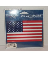 WinCraft Patriotic USA US Flag 5&quot; x 5.25&quot; Die Cut Logo Magnet OLD GLORY - €12,70 EUR