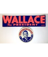 Vtg George WALLACE Presidential Campaign Bumper Sticker and Sticker for ... - £7.90 GBP