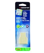Monster Cable In-Line Coupler Modular 4 Conductor Ivory Carded - $309.27 MXN