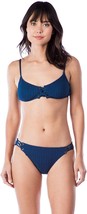 Lucky Brand Women&#39;s Strappy Lace-Up Bralette Bikini Swimsuit Top, Indigo, M - $15.40