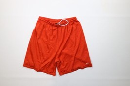 Vtg 90s Nike Mens Medium Travis Scott Mini Swoosh Above Knee Mesh Shorts Orange - £45.91 GBP