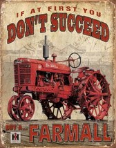 If at first you Don&#39;t Succeed Buy a Farmall 12&quot; x 16&quot; Metal Sign FAST USA SHIP - $19.97