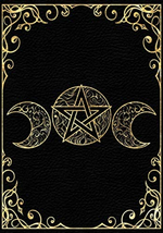 Book of Shadows: Blank Lined Journal, Empty Grimoire Journal, Triple Goddess Gol - £8.89 GBP