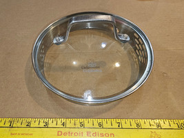 25AA53 CALPHALON GLASS SAUCEPAN LID, STRAINER STYLE, FOR 7-1/8&quot; ID PAN, VGC - £6.95 GBP