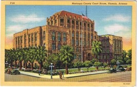 Postcard Maricopa County Court House Phoenix Arizona &amp; City Hall - £2.31 GBP