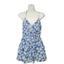 American Eagle Womens XS Floral Romper Blue Daisy Cottagecore Feminine V... - $15.17