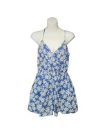 American Eagle Womens XS Floral Romper Blue Daisy Cottagecore Feminine V... - $20.60 CAD