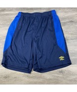 Umbro Soccer Shorts Mens X-Large Blue Futbol Run Train Gym Pockets Draws... - £11.00 GBP