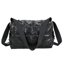 Women&#39;s quilted nylon bag handbags shopper Winter Puffy Ladies Shoulder Bags Lar - £29.04 GBP