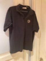 Mark Twain black shirt Men’s size Large Benjamin School Emblem - £15.62 GBP