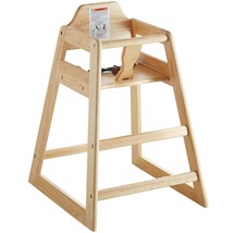 Restaurant Style Wood High Chair Natural Wood Finish 4 PACK DEAL FedEX - £583.60 GBP