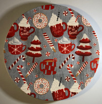 8” Plate For Santa’s Cookies/Appetizers/Snacks”Let It Snow/Oh So Good”NE... - $20.94