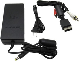 Sony Ps2 Playstation Power Cord Slim Ac Adapter Charger Supply With Av Cable. - $33.93