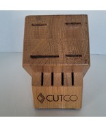 Cutco 8 Slot Knife Block Storage Holder Honey Oak Wood USA Knives 4 Stea... - $287.65 MXN