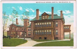 Postcard Beaver Valley General Hospital New Brighton Pennsylvania - $3.45