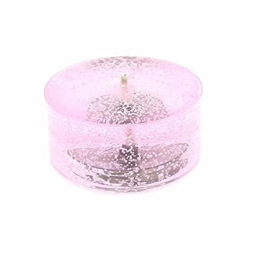 Primary image for 4 Pack Unscented 100% Clear LIGHT PINK Mineral Oil Based Tea Lights Candles for 
