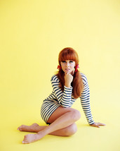 Ann-Margret 16x20 Poster in striped short dress seated - $19.99