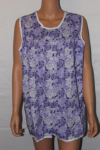 NEW – EASY ESSENTIALS SNAP FRONT SMOCK COBBLER APRON LILAC FLORAL SIZE M... - £8.63 GBP