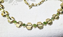 Vintage Chunky Goldtone Necklace Signed M  16-20&quot; Long - $9.95