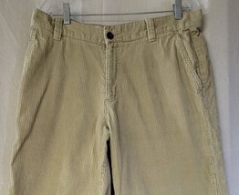 Columbia Pants Mens 36x30 Khaki Corduroy Chino Straight Fit Pockets - £13.20 GBP