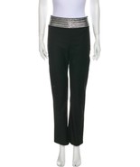 Adam Selman Silver Studded Heart Detail Waistband Wool Blend Pants size 8 - $94.37 CAD
