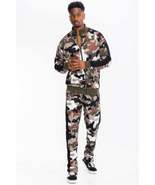 Full Camo With Stripe Track Bottom Pants - $76.00