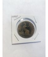 1884 UK  Great Britain penny Victoria Vintage Coin - $3.93 CAD