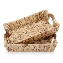 Rustic Wicker Storage Baskets, Stackable Small Storage Basket Veggie Baskets Toi - £21.61 GBP