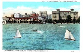 Waterfront Yacht Club and Soreno Hotel St Petersburg Florida Postcard - £5.20 GBP