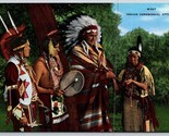 Western Native American Ceremonial Attire UNP Unused Linen Postcard C16 - $12.82