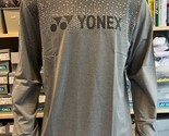 YONEX Men&#39;s Badminton Long Sleeve T-shirts Sports Grey [110/US:L] NWT 99... - $26.01