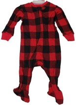 Holiday Time Baby Unisex 1 Piece Sleep &amp; Play 0-3M Christmas Red Black P... - $8.90