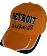 Detroit City Name Block and Script Lettering Baseball Cap with Embroider... - £15.93 GBP