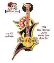 Hard Rock Cafe Pin Ottawa 2004 Hockey Team Guitar Trading Pin - $19.95