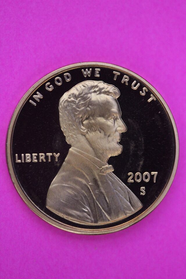 Gem Proof 2007 S Ultra Deep Cameo Lincoln Memorial Cent Same Coin In Pic... - $9.99