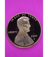Gem Proof 2007 S Ultra Deep Cameo Lincoln Memorial Cent Same Coin In Pic... - $13.65 CAD