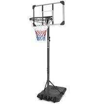 Height Adjustable 5.6 to 7ft Basketball Hoop 28 Inch Backboard Portable - £66.55 GBP