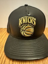 NY Knicks New Era 9fifty Black Leather Hat - $30.00