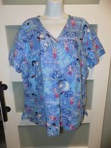 Disney's "Thanks for the Lift" Piglet &amp; Eeyore Scrub Top Size XL Women's... - $16.20