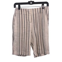 Ann Taylor Shorts Womens 0 NEW Striped Linen Blend - £22.20 GBP