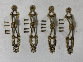 9 Antique Brass Tone China Door Handle Cabinet Pull w/ keyhole Replacements  *D - $24.75