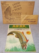 Vintage Original Cooks Sporting Goods Co DeLuxe Fishing Catalog 1935 Den... - £19.48 GBP